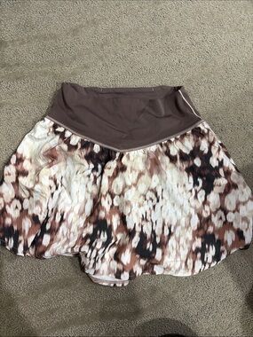 Offline by Aerie Brown Patterned Flared Skort - Soft Waistband Size S